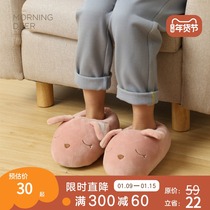 Deer morning bag and young children cotton slippers men and women baby shoes indoor kindergarten home shoes warm and comfortable skin