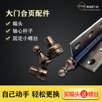 Copper door hinge hinge accessories cap nut screw lead Bolt shaft bearing gate hardware
