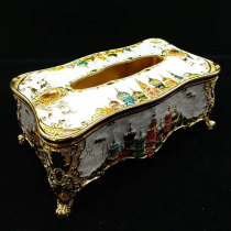 European style retro paper box tissue box living room home car simple creative box Russian large napkin carton