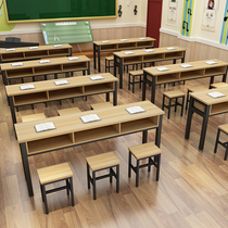 Customize student desk double layer with drawer desk single double room with training desk Calligraphy Desk Bench chair