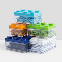fizz color paper clip paper clip office supplies stationery small color bookmarks 160 pieces of return needle creative cute U-shaped needle back type needle spin pin fixed clothes safety buckle