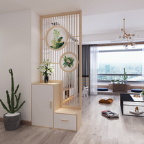 Nordic entrance porch partition cabinet solid wood modern simple decoration into the home screen partition living room Mobile shoe cabinet