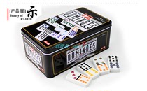 5210 Double Twelve white background colored dots without nail double 12 iron box melamine Domino 91 Dominoes