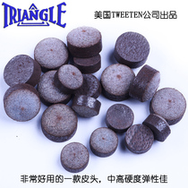 US imported triangle leather head snooker small head Chinese style sixteen color beauty Black eight billiards big head head supplies