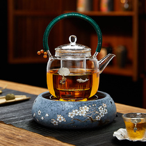 Boiled teapot high temperature thickened bubble teapot household set electric pottery stove tea maker boiled water glass teapot small capacity