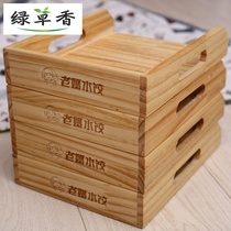 Dumpling tray special wooden commercial wooden dumpling drawer storage box frozen refrigerator home multi-layer storage