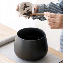 Ceramic Tea Wash Kung Fu Tea Set Parts Cup Wash Japanese Home Large Tea Dregs Modern Simple Water Meng