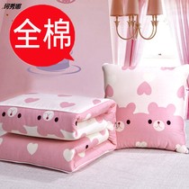 Cotton pillow quilt dual-purpose car pillow multi-function office nap cushion quilt cotton pillow air conditioning quilt