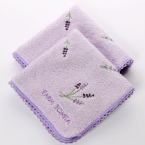 Export Daily single FARMTOMITA purple lavender embroidery cotton soft towel handkerchief