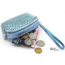 Candy Color Hand Carry Zipper Bilayer Coin Bag Zero Money Bag Shopping Street Small Hand Bag Key Card Bag Zero Money Hand Carry Small Bag