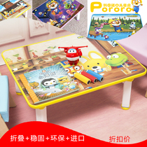 Learning table Pororo Baolulu childrens folding table Korea imported childrens learning Table Table Table Table floor table