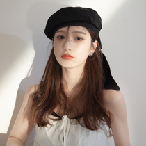 Civil & Kivan Hat Female Joker Berets Retro Tide Japanese Bow Net Red Painter Beerle Hat