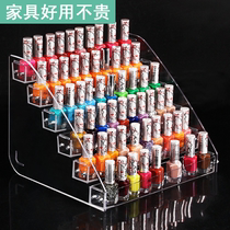 Dogle stair storage shelf transparent desktop lipstick nail polish cosmetics storage box nail display box