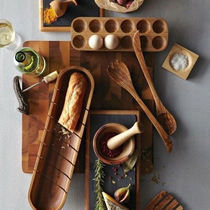 Miao home egg storage box Acacia Wood egg storage box refrigerator with kitchen storage