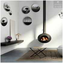 WOOKEN fantasy forest Nordic wind decoration hanging disc ceramic disc ink writing with black and white background wall delivery accessories