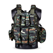 Mens outdoor training clothes camping hiking climbing nylon vest multi-pocket quick dismantling portable training vest