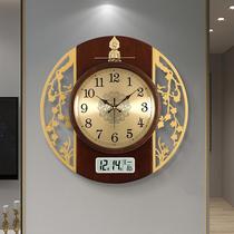 New Chinese light extravagant pure copper hanging bell living room home fashion hanging wall atmosphere clock table Chinese wind luxury grand hanging table