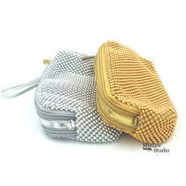 New Enlarged Subsection Aluminum Sheet Bubble Hand Carry Zero Money Bag Key Bag Card Bag Double Zipped Coin Hand Carry Bag Coin Bag
