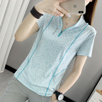 UPF50 anti-UV speed dry t-shirt woman short sleeve elastic breathable outdoor sports climbing clothes stand fast dry clothes