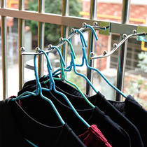 Drying rack window type invisible clothes drying Rod non-perforated household balcony clothes clothes indoor anti-theft window net adhesive hook