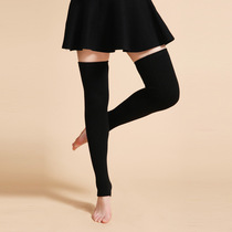 Korean fashion wool leg guard over knee knitted warm leg sleeve autumn and winter knee pads stepping on foot sleeve stockings