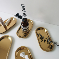 ins The same small iron plate photography props photo background Golden tray jewelry storage plate cosmetics iron plate