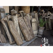 Yunnan anti-corrosion weathered wooden flower pot outdoor rectangular log green plant pot large fleshy old wood trough
