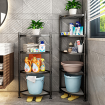 Bathroom rack toilet basin rack toilet toilet storage shelf multi-layer tripod floor artifact