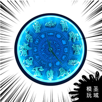 Saint Seiya Twelve constellations Clock Saint Seiya Luminous Clock Remote control luminous clock Holy coat badge clock
