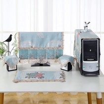 Cotton and linen computer cover protective cover simple modern desktop LCD dust cover all-in-one screen dust cover