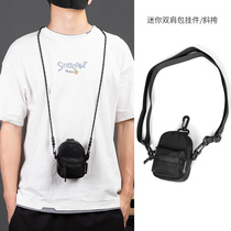 Tide Billboard Mini Small Bag Double Shoulder Bag Pendant Creative Car Key Lock Teaspoon headphones Zero Money Admission
