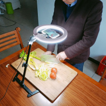 Ring fill light overhead bracket soft light still life jewelry live light shaking sound shooting SLR text play light
