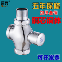 Delay hand-held flush valve all copper squatting toilet stool flush valve toilet valve self-closing flush valve switch