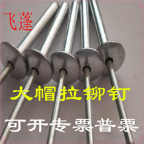 Big head pull rivet big cap along pull rivet big cover big blind rivet aluminum rivet aluminum stud cross nail