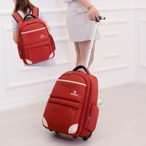 Junior high school students 7-8-9 grades plus size high school students single rod school bag backpack Orange leisure travel bag Orange
