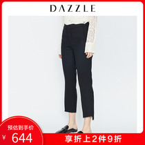 DAZZLE Landscape Autumn and Winter New Irregular Ramie Wool Casual Pants 2F4Q411