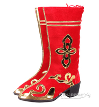 Mongolian dance boots womens ethnic dance shoes high-barrel dance boots horse boots Tibetan dance shoes