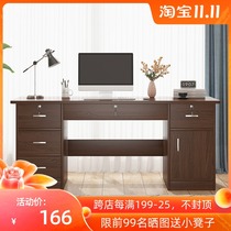 Single office desk office simple modern home computer desk desktop with drawer lock office table and chair combination