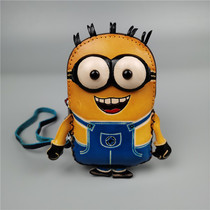 Genuine leather cute zero money bag mini male and female student cartoon creative cow leather handhanging neck yellow coin small money bag