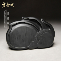 Lianhua inkstone Fang Xuebin made inkstone Anhui She inkstone study four treasure inkstone natural Ali auction