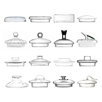 Glass lid tea set accessories pot lid body cup lid tea leak flower tea pot lid heat-resistant glass pot lid 1