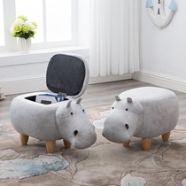 Solid wood footstool Creative River Horse changing shoes stool Sofa Stool Designer Furniture Storage Short Stool Test Shoe stool containing footstool