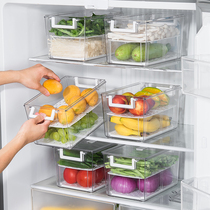 Refrigerator storage box drawer type fruit drain fresh-keeping Box large capacity double-layer separated vegetable meat finishing artifact