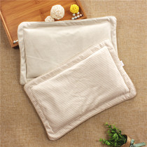 Newborn pillow styling anti-bias head 0-3 months natural color cotton breathable Jinghua seed health pillow summer cotton
