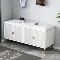 Changing shoes stool Home doorway Shoe cabinet One seat shoe rack soft bag Entrance Light Extravagant Net Red benches Shoes Stool