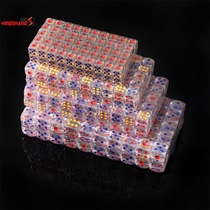 ~ Large ktv dice points game mahjong prop sieve home throw transparent color sieve chess Crystal