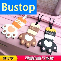 Cartoon silicone creative suitcase luggage tag luggage tag boarding tag listing check-in tag cute
