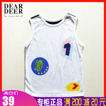 Didilu big boy vest summer new special domestic cotton sweat-absorbing childrens knitted sleeveless top