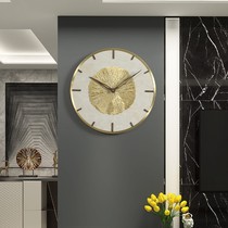 Nordic light luxury wall mute living room home creative atmosphere high-end fashion simple clock Golden Wall Clock Clock Clock