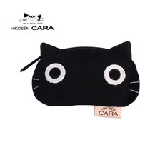 Cara Cat New Pint Cute Apple Black Cat Mobile Phone Headphones Bag Mini Canvas U Pan Coin Door Fasting Zero Wallet